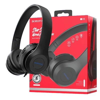 Borofone Slušalice sa mikrofonom, 3.5 mm, dužina kabela 1.2 met. - BO5 Star sound Black