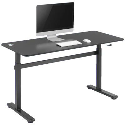 Ergo Office Radni stol 140 x 60 cm, podesiva visina, crna - ER-401 B