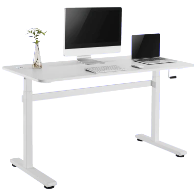 Ergo Office Radni stol 140 x 60 cm, podesiva visina, bijela - ER-401 W
