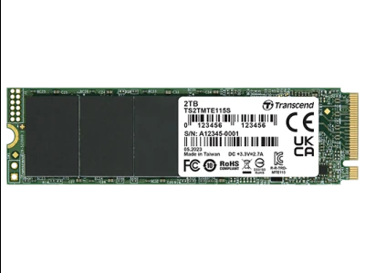 Transcend SSD 2TB M.2 NVMePCIe Gen3 x4,3,200/1,900 MB/s