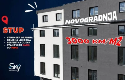 Stanovi Stup – Novogradanja od 44m2 do 65m2