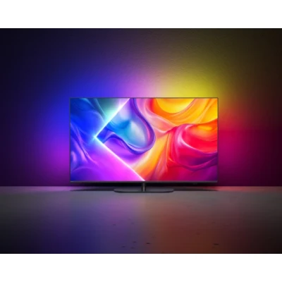Philips TV LED 65PUS9010/12, The One, QLED AMBILIGHT 4K TV, 164 cm (65"), 144Hz, VRR, FreeSync Smart platform Titan OS, P5 Image processor, Dolby Vision and Atmos