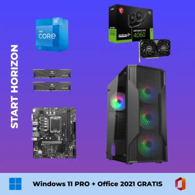Start Horizon - i5 12400F / 32GB DDR4 / 512GB SSD / RTX 5060 + Windows 11 pro + Office 2021