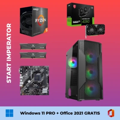 Start Imperator - Ryzen 7 5700X OC / RTX 5060 / 32GB DDR4 / 1TB SSD + Windows 11 pro + Office 2021 GRATIS
