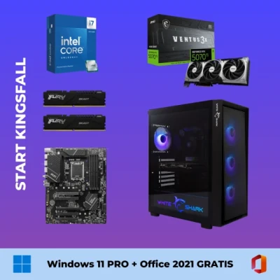 Start Kingsfall - i7 14700KF / RTX 5070 Ti / 32GB DDR5 / 1TB SSD + Windows 11 pro + Office 2021 GRATIS
