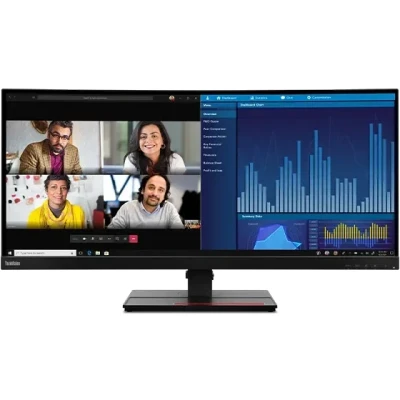 ThinkVision P34w-20, Curved 34.14" IPS, 3440x1440 FHD, Anti-glare, 1000:1, 300 nits, 60Hz, 178 / 178, 21:9, 4/6ms, 3800R, 3Wx2, Tilt, Swivel, Height Adjust Stand, 2x HDMI, 1x DP, 1x DP Out