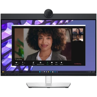 Monitor DELL P2424HEB Video Conferencing 24", 1920x1080 FHD, IPS Antiglare, 16:9, 1000:1, 250 cd/m2, 8ms/5ms, 178/178, 2xDP, HDMI, 2xUSB-C (DP/PD), USB-B, 3xUSB-A, RJ-45, Audio line out, 2x5W