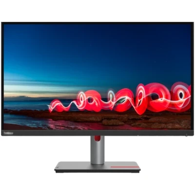 Lenovo Monitor ThinkVision T27h-30, 27" IPS, 2560x1440 QHD, 1000:1, 350 nits, 60Hz, 178°/178°, 16:9, 4/6ms, HDMI, DP, DP Out, USB-C (90W), RJ-45, 4x USB 3.2, Tilt, Swivel, Pivot, Height Adjus