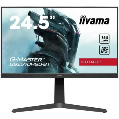 IIYAMA Monitor 24,5" ETE Fast IPS Gaming, G-Master Red Eagle, FreeSync Premium, 1920x1080@165Hz, 400cd/m², 1100:1, HDMI, DisplayPort, 0,5ms (MPRT), Speakers, USB-HUB (2x3.0), Black Tuner