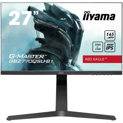 IIYAMA Monitor LED GB2770QSU-B6 27" Fast IPS Gaming 2560 x 1440 @180Hz 400 cd/m² 1200:1 0.2ms HDMI DP 4xUSB 3.2 swivel, tilt, pivot (rotation both sides)