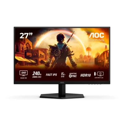 AOC Monitor Gaming Q27G42ZE 27" Fast IPS, 16:9, 2560x1440, 240Hz (260Hz OC), 1ms, 300 cd/m2, 1000:1, Adaptive Sync, HDR 10, 1x HDMI, 1x DP, Tilt