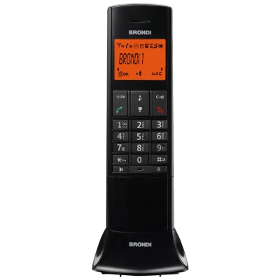 Brondi Telefon bežični, alfanumerički display, DECT GAP - Lemure, Black