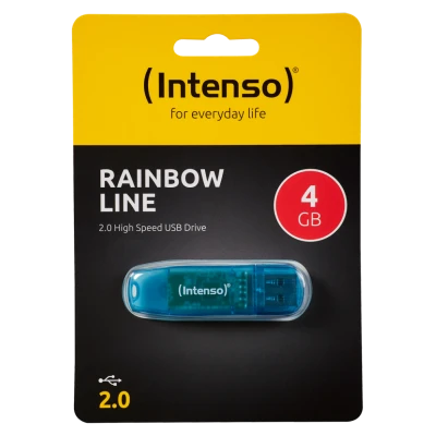(Intenso) USB Flash drive 4GB Hi-Speed USB 2.0, Rainbow Line, PLAVI - USB2.0-4GB/Rainbow