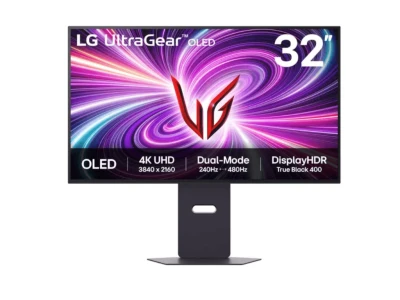 LG 32" 4K OLED UltraGear MonitRGB, Dual-Mode, UHD, 3840x2160480Hz, 1300cd, 0.03ms, 1500000:1, DP