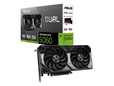 ASUS VGA DUAL-RTX5060-O8G 8GB GDDR7 OC, 128-bit, 3x DP, 1x HDMI