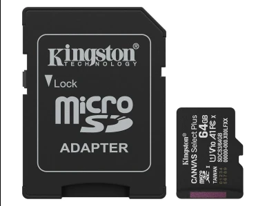 Kingston MicroSD 64GB Class 10Canvas Select Plus100MBs Read,Class 10 UHS-I