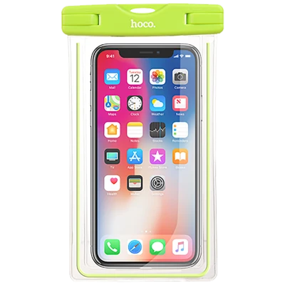 hoco. Torbica za mobitel, vodootporna, fluo zelena - Clear fantasy waterproof bag, GR