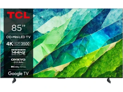 TCL 85''C855 4K 144HZ QD-MiniLED TV s Google TV-omGame Master Pro 3.0