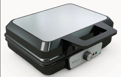 TESLA Waffle Toster WM200BXSnaga 1000 W; Hladna ručka nadodir; Ploče s neljepljivim premazom