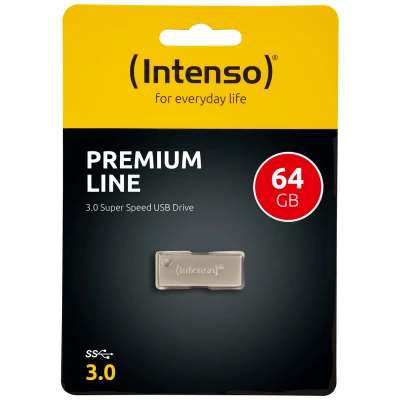 (Intenso) USB Flash 64GB Hi-Speed USB 3.0 up to 100MB/s, Premium Line - USB3.0-64GB/Premium Line