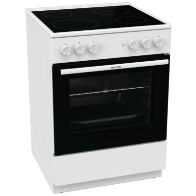 Gorenje Štednjak, 4 staklokeramička ploča, 8400W, pećnica 65 lit, A - GEC6A11WG