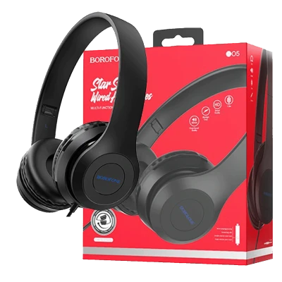 Borofone Slušalice sa mikrofonom, 3.5 mm, dužina kabela 1.2 met. - BO5 Star sound Black