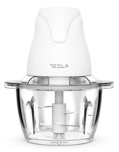 TESLA Sjeckalica FC302WSnaga 400 W; Kapacitet 1 L; 4 inox oštrice na 2 nivoa; staklena pos