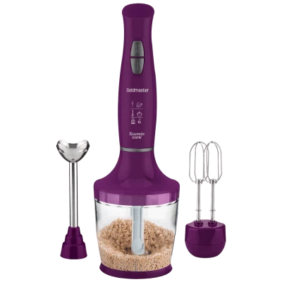 Goldmaster Štapni mikser sa posudom, 3u1, 1000W - GM-7240M Yasemin