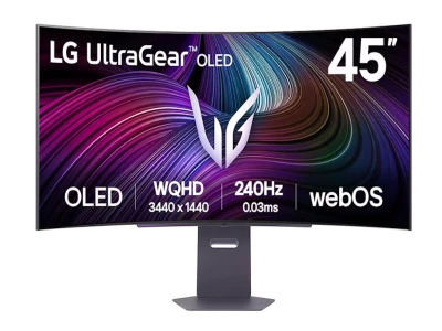 LG 45" WQHD OLED RGB Monitor800R, 3440x1440, 240Hz, 275cd0.03ms, DP, 2xHDMI, Type-C 65W, Speakers