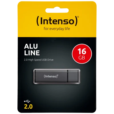(Intenso) USB Flash drive 16GB Hi-Speed USB 2.0, ALU Line - USB2.0-16GB/Alu-a