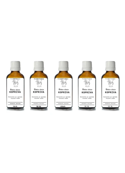 Tinktura od sjemena koprive (žare) /Urtica dioica/ 50 ml - 5 komada Macerat sa maslinovim uljem