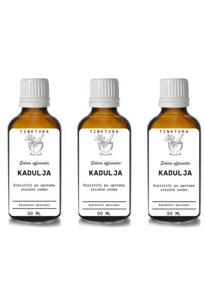 Tinktura od kadulje/žalfije /Salvia officinalis/ 50 ml - 3 komada Macerat sa maslinovim uljem