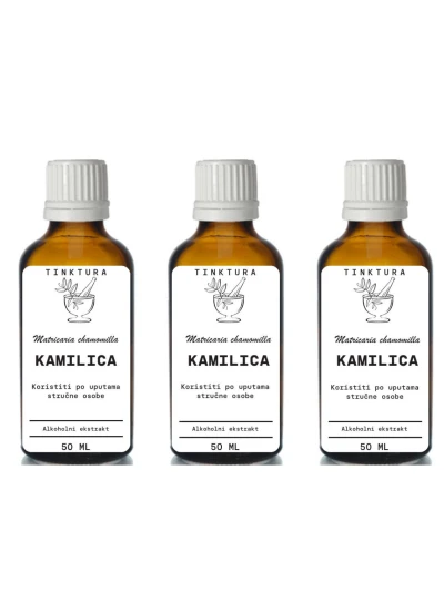 Tinktura od kamilice /Matricaria chamomilla/ 50 ml - 3 komada Macerat sa maslinovim uljem