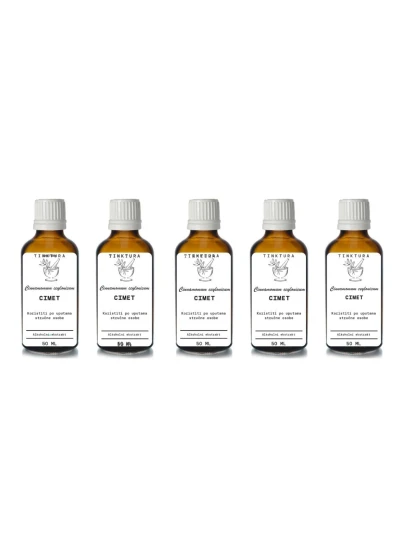 Tinktura od cimeta - kore /Cinnamomum ceylonicum/ 50 ml- 5 komada Macerat sa maslinovim uljem