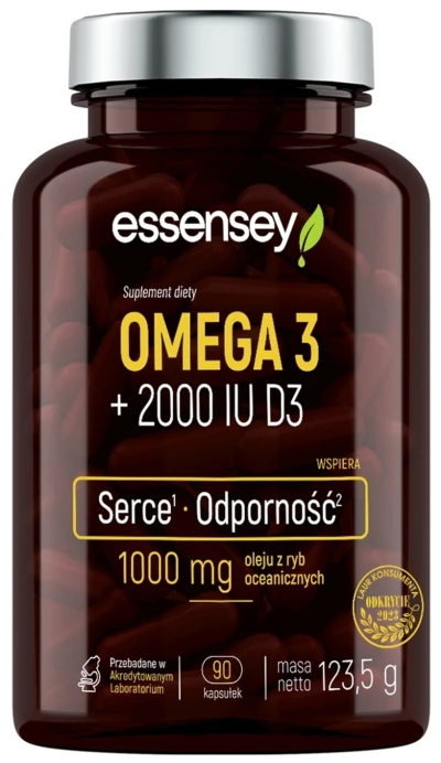 Essensey omega3 + 2000IU D3 90 cps