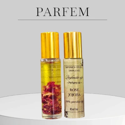 Prirodni Parfem od Ruže i Jojobe- 10ml Roll-On S metalnom kuglicom