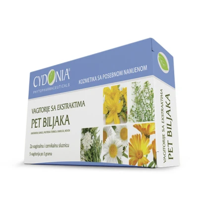 CYDONIA Vagitorije sa ekstraktom pet biljaka 5 kom