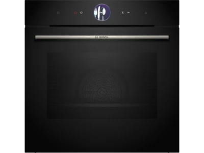 BOSCH pećnica  Serie 8|CRNA, Dodavanje PARE,A+, MlazPare, AutoOFF,Glasovne naredbe,Hidroliza