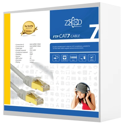 ZED electronic Mrežni FTP kabl, CAT7, dužina 10.0 metara - FTP7/10