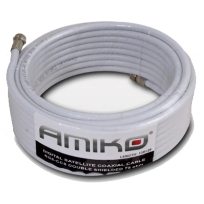 Amiko Koaksijalni kabl RG-6, CCS, 90dB, 10 met. Sa konektorima - RG6/90dB - 10m
