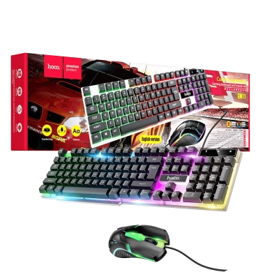 hoco. Tipkovnica+miš, gaming set, RGB osvjetljenje, USB - GM11