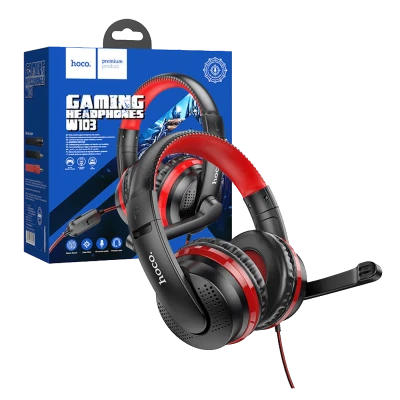 hoco. Slušalice sa mikrofonom, gaming, 3.5 mm, crvena - W103 Magic tour, Red