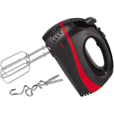 Zilan Mikser ručni, 5 brzina+turbo, 300 W, crno/crvena - ZLN8402/BK