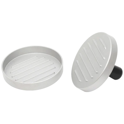 home Presa za hamburgere, rebrasti aluminij, promjer 115 mm - GRT06