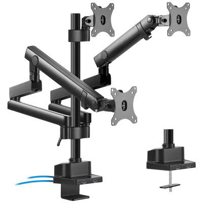 Maclean Stolni nosač za 3 LCD monitor, 17 "- 27", 2 x USB3.0 port - MC-811