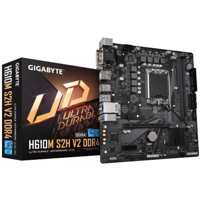 Gigabyte Matična ploča za PC, LGA1700, Intel H610, DDR4,  microATX - H610M S2H V2 DDR4