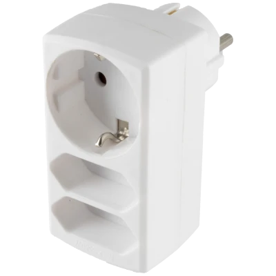 home Strujni razdjeljnik, 1 x shuko + 2 x EURO - NV 131/WH