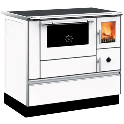 Alfa Plam Šporet na čvrsto gorivo 8kW, lijeva, bijela - ALFA 90H DOMINANT