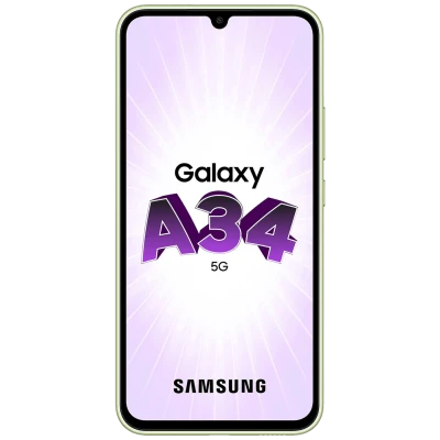 Samsung Smartphone 6.6", 5G, Octa Core 2.6GHz, RAM 8GB, 48Mpixel - Galaxy A34 5G 8GB/128GB Lime