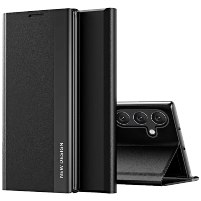 NN-Su Futrola preklopna za Samsung A15, koža, crna - Galaxy A15 Leather Phone Case